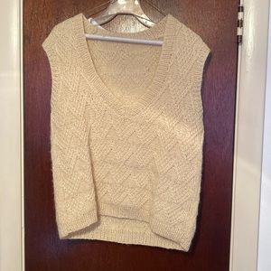 Cream sweater vest